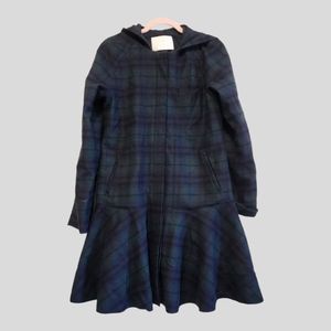 Svilu Made in USA Plaid Wool Coat sz 4